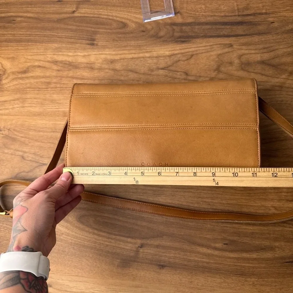 Coach Vintage Tribeca Convertible Clutch Crossbody Bag Tan M7D-9091 Made in USA